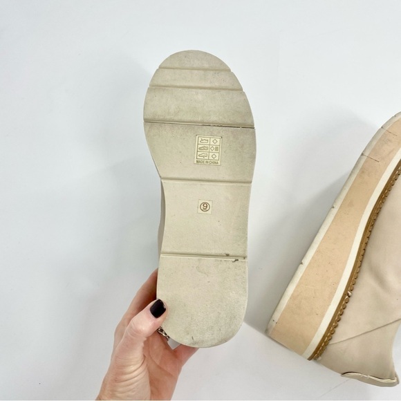 ShuShop Shoes Sarabeth Platform Sneakers Neutral Tan Low Lace Up Size 9 - Picture 10 of 12